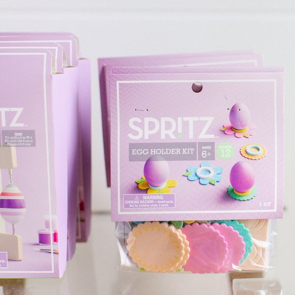 Easter Lot of Spr!tz Wooden Egg Holders Decorating Foam Egg Holders Qty 4 Each - Picture 3 of 7